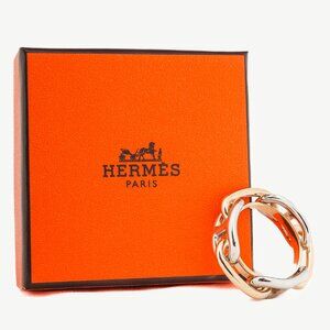Hermes Regate Two-Tone Palladium-Plated Scarf 90 Ring